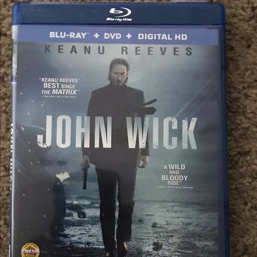 Blu-Ray and DVD digital HD John Wick